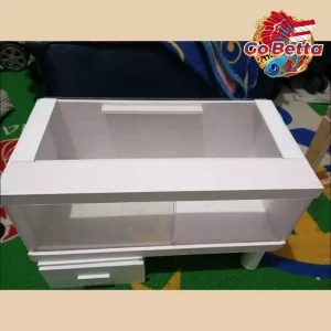 Reptile Terrarium 40x20x23 with Drawer | Full Set incl LED Light | PVC Board & Acrylic Enclosure for Gecko Snake Lizard