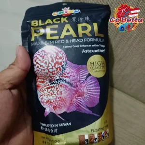 🇸🇬 Okiko Black Pearl Louhan Fish Pellet 100g | Max Red & Head Growth Formula | Enhance Kok Size & Color Brightness Fast