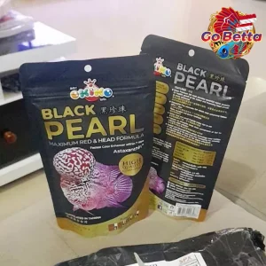🇸🇬 Okiko Black Pearl Louhan Fish Pellet 100g | Max Red & Head Growth Formula | Enhance Kok Size & Color Brightness Fast