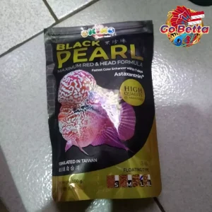 🇸🇬 Okiko Black Pearl Louhan Fish Pellet 100g | Max Red & Head Growth Formula | Enhance Kok Size & Color Brightness Fast