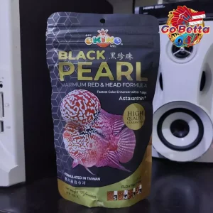 🇸🇬 Okiko Black Pearl Louhan Fish Pellet 100g | Max Red & Head Growth Formula | Enhance Kok Size & Color Brightness Fast