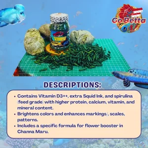 MAGGOT BARCA SUPER BLUE Fish Feed – Enhance Blue, White & Silver Color for Channa, Predator Fish | Premium Dry Maggot