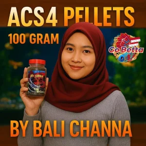 ACS4 Pellets for Channa Maru | 100g Fast Growth Fish Food | Enhances Color, Fins & Pearling | Premium Diet for Channa