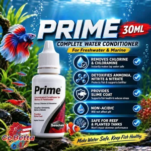 Seachem Prime 30ml Water Conditioner Dechlorinator Ammonia Detoxifier Aquarium Fresh Marine Fish Tank Care