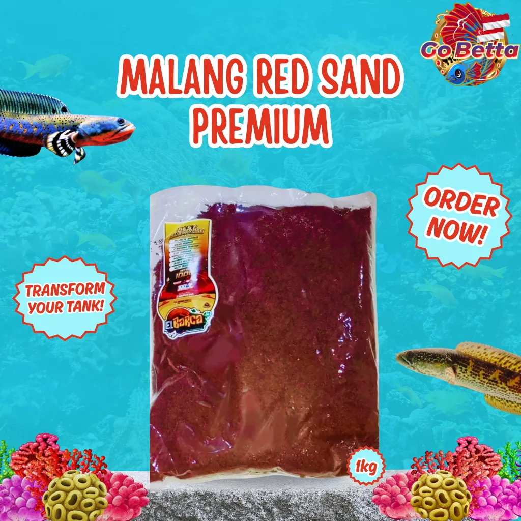 Aquarium Sand Aquascape Premium Ultra Fine Red Sand – Malang TIA Nut Substrate for Betta, Shrimp, Biotope, Paludarium