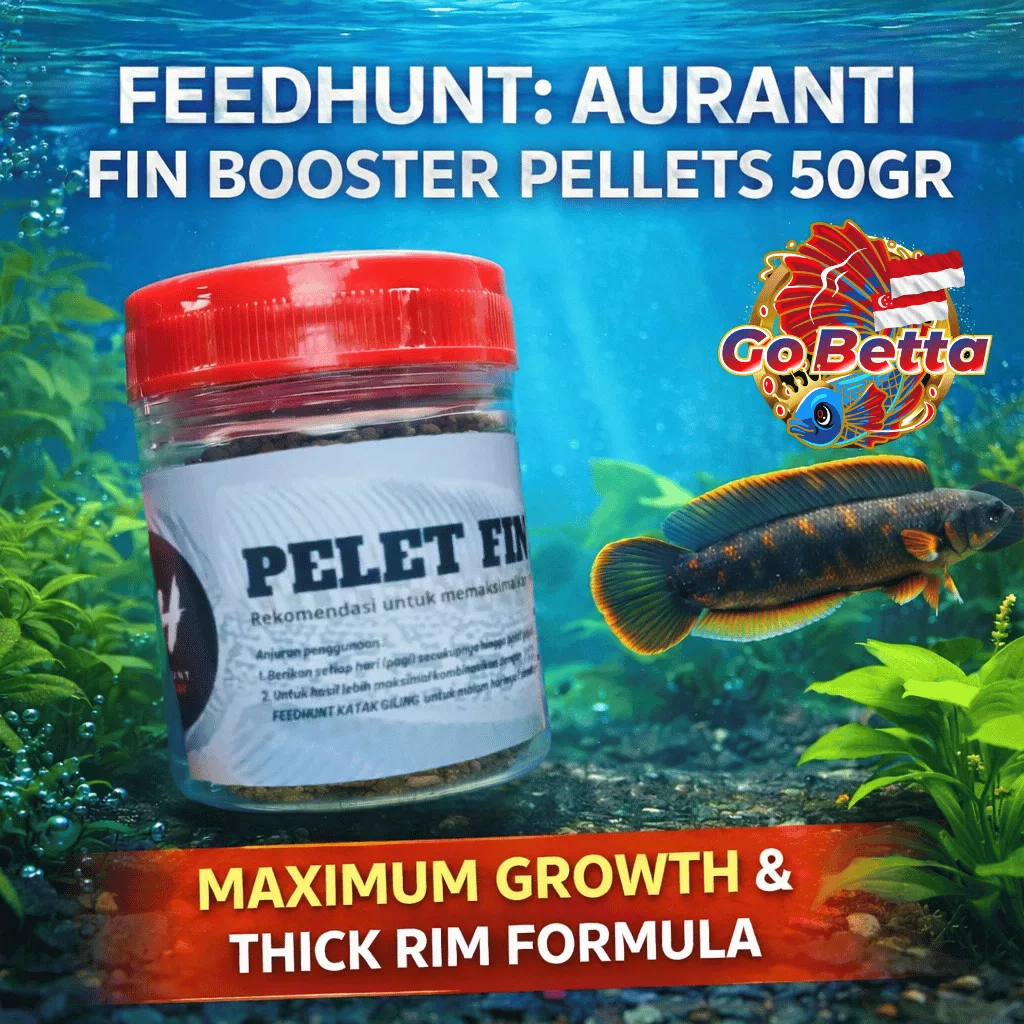 Fish Food Insect Protein for Channa Dwarf Auranti 50g Natural Nutrition Growth Support Color Boost Rim White Enhancement