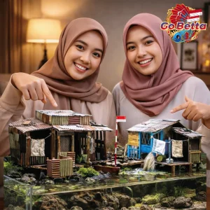 🇸🇬 Aquarium Diorama House & Toilet Set for Shallow Tank Aquascape Decor 40x60cm Natural Artistic Layout