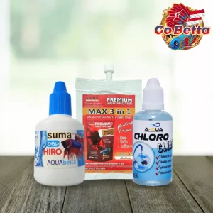 Betta Fish Premium Bundle A High Protein Food Spirulina Omega 3 Water Care Color Growth Original Set