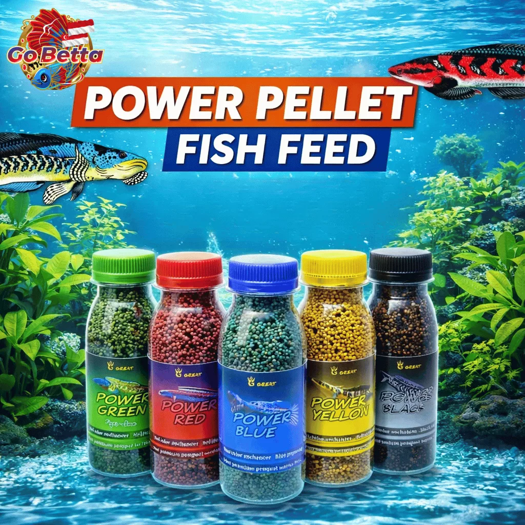 Fish Food Color Enhancer Pellet | Natural Pigment Nutrition for Black Blue Red Yellow Fish | Color Boost & Vitality