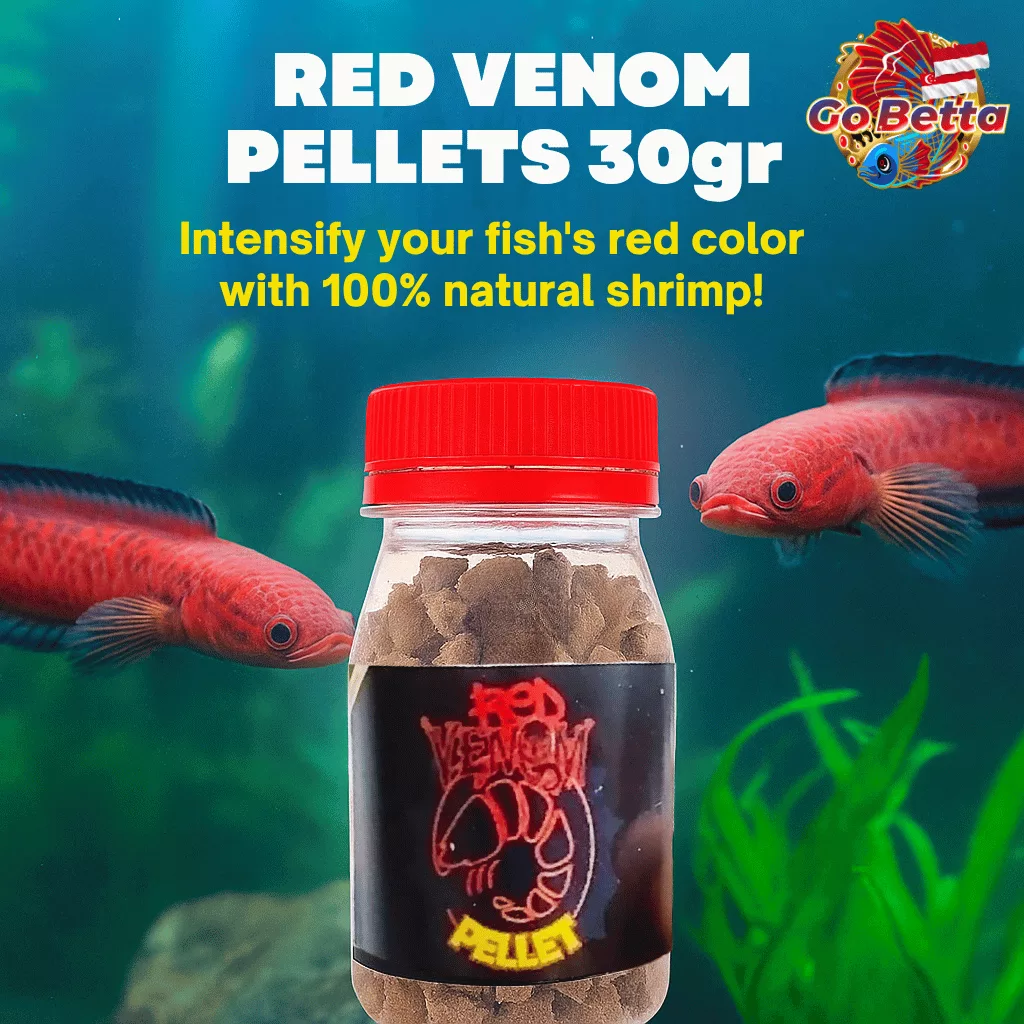 Fish Food Color Booster Red Venom Vannamei Shrimp Pellets | Natural Astaxanthin Nutrition for Red Enhancement