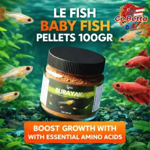 🇸🇬 Fish Food LE FISH Fry Powder 100g – High Protein Amino Formula for Betta Guppy Goldfish Louhan Growth Support