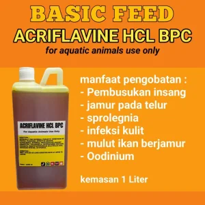 Acriflavine HCL BPC 1 Liter Fish Treatment | Strong Yellow Antiseptic for Aquarium Disease, Fungus & Gill Protection