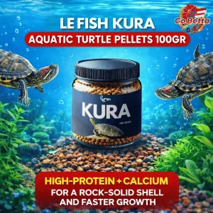 Fish Food LEFISH KURA Turtle Pellets 100g High Protein Floating Growth & Shell Strength Support